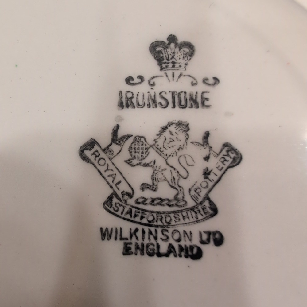 Royal Staffordshire Ironstone Wilkinson Ltd England Wheat Embossed Soup Bowl - Picture 6 of 6